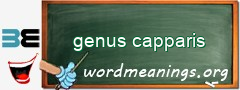 WordMeaning blackboard for genus capparis